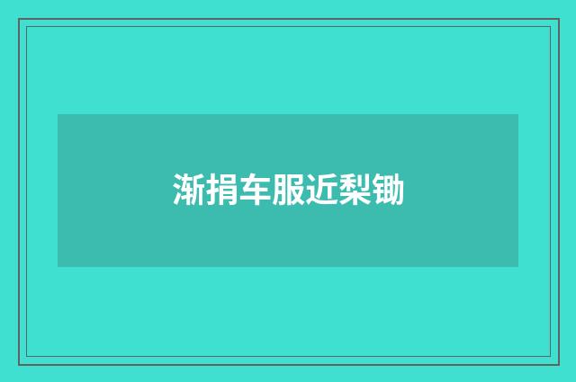 渐捐车服近梨锄