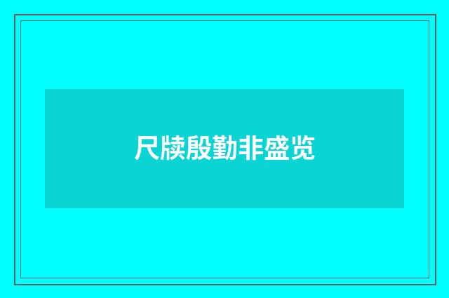 尺牍殷勤非盛览