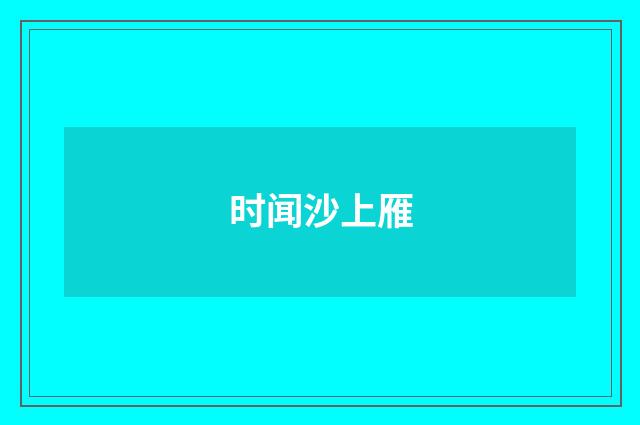 时闻沙上雁