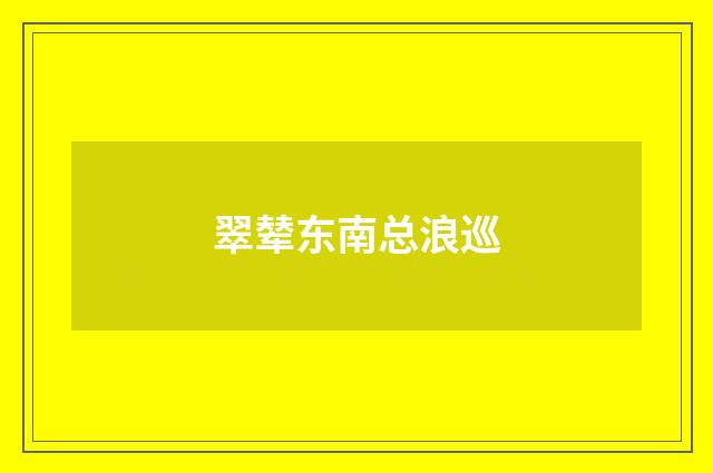 翠辇东南总浪巡