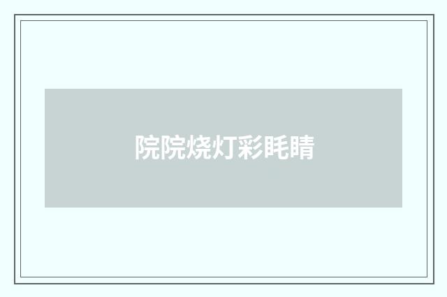 院院烧灯彩眊睛