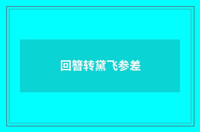 回簪转黛飞参差