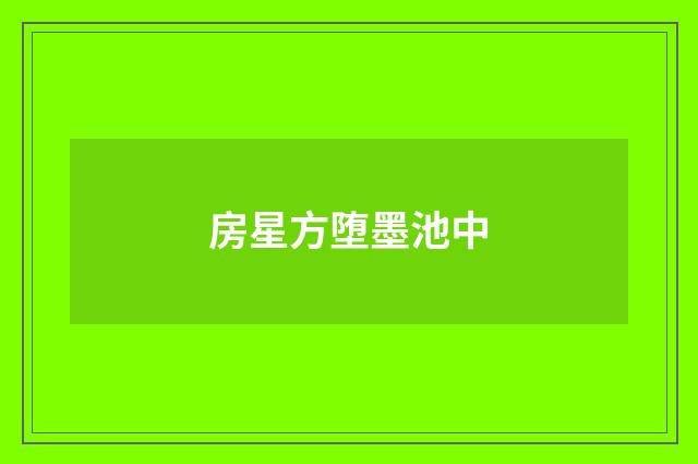 房星方堕墨池中