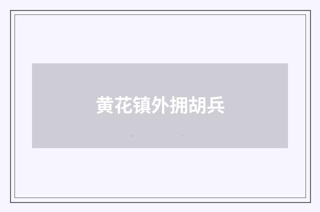 黄花镇外拥胡兵