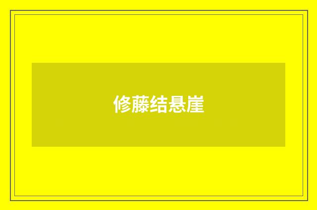 修藤结悬崖