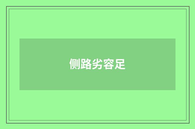 侧路劣容足