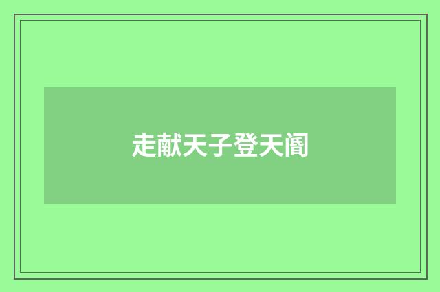 走献天子登天阍