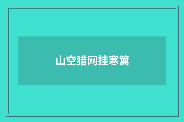 山空猎网挂寒篱