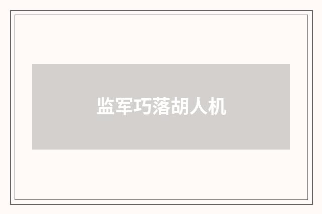 监军巧落胡人机