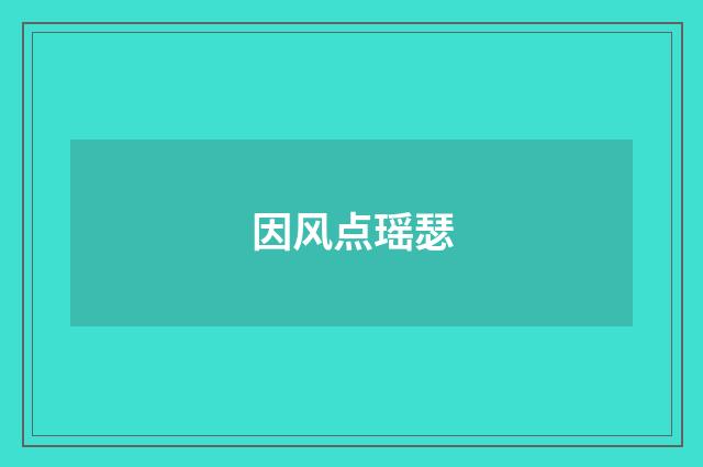 因风点瑶瑟