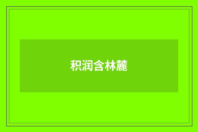 积润含林麓