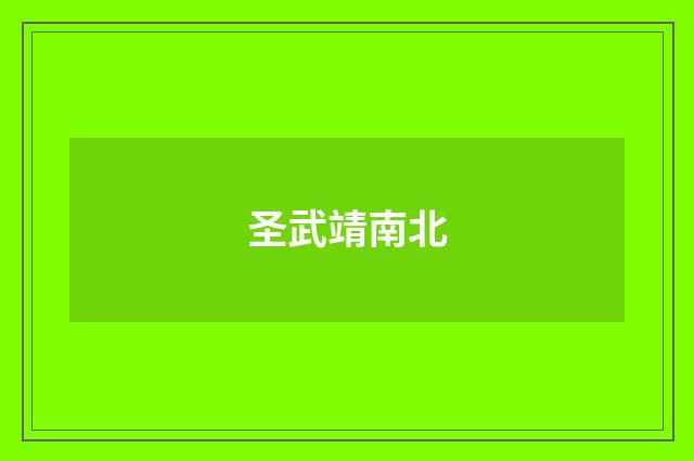圣武靖南北