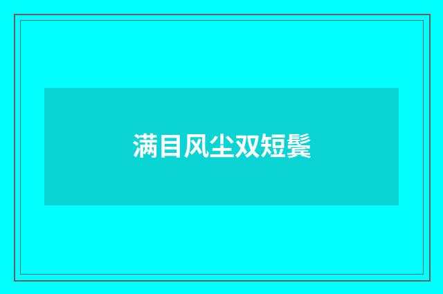 满目风尘双短鬓