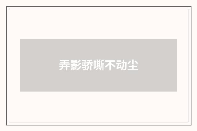 弄影骄嘶不动尘