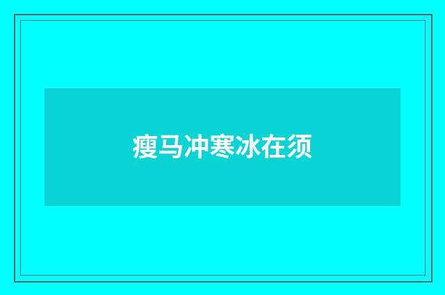瘦马冲寒冰在须
