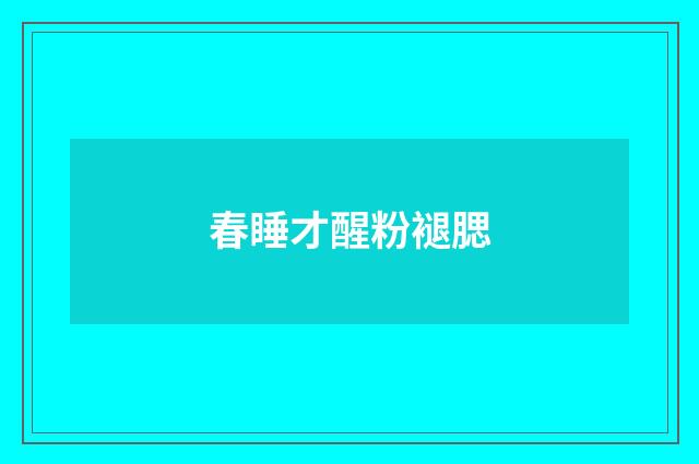 春睡才醒粉褪腮