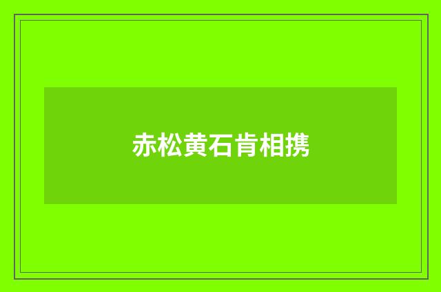 赤松黄石肯相携