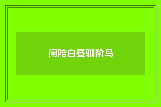 闲陪白昼驯阶鸟
