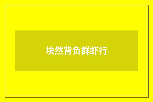 块然背负群虾行