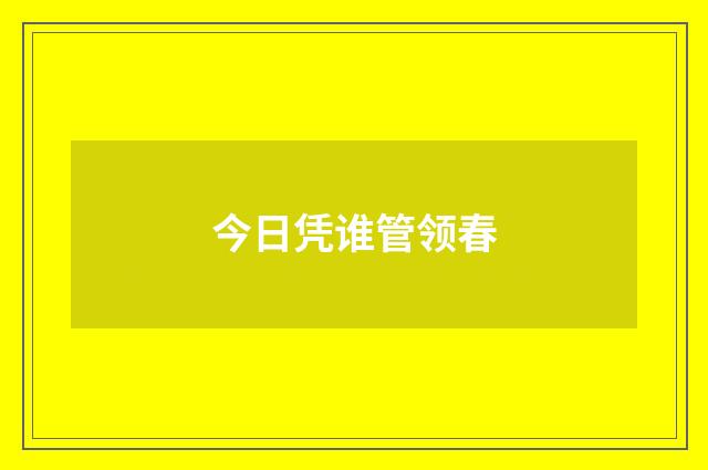 今日凭谁管领春