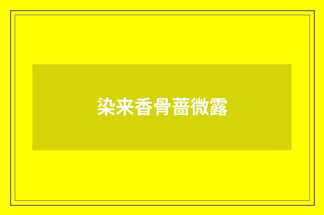 染来香骨蔷微露