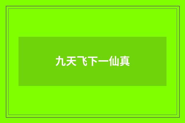 九天飞下一仙真