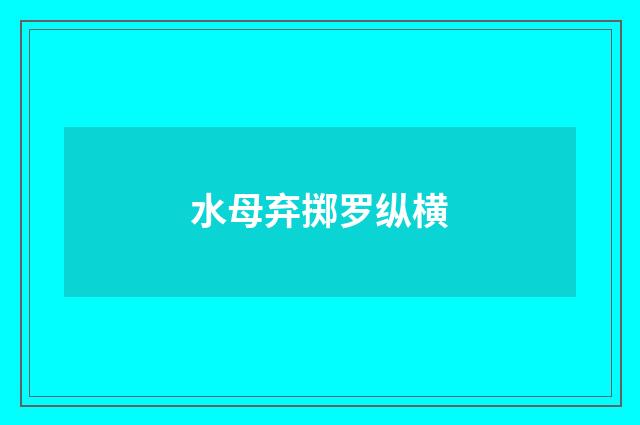 水母弃掷罗纵横