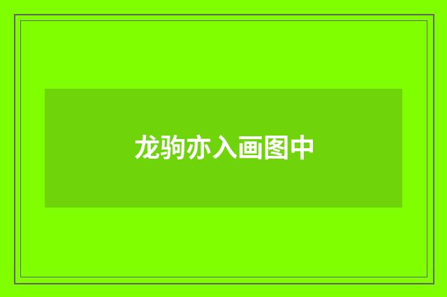 龙驹亦入画图中