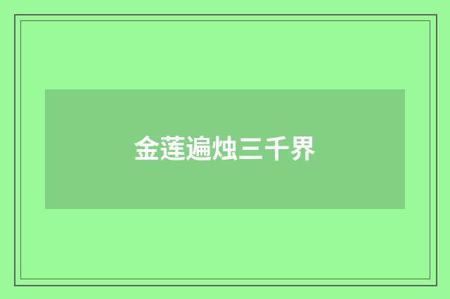 金莲遍烛三千界