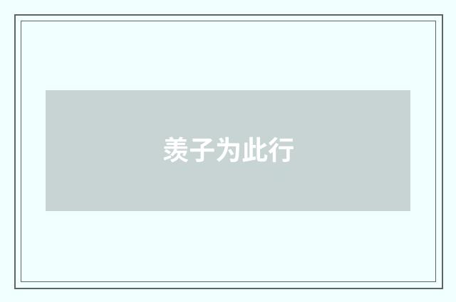 羡子为此行