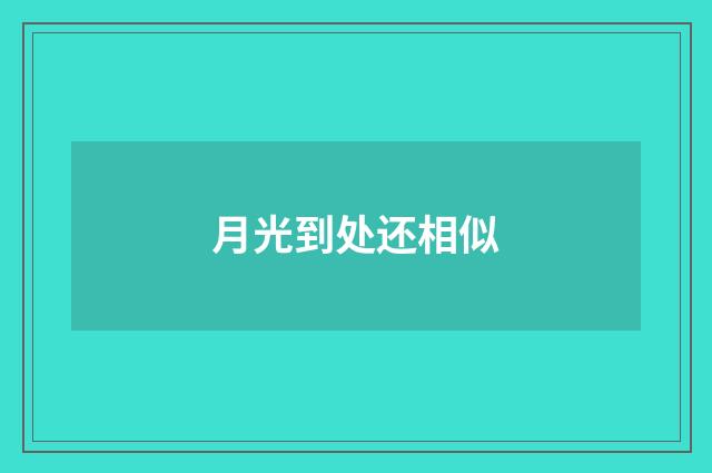 月光到处还相似