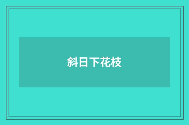斜日下花枝