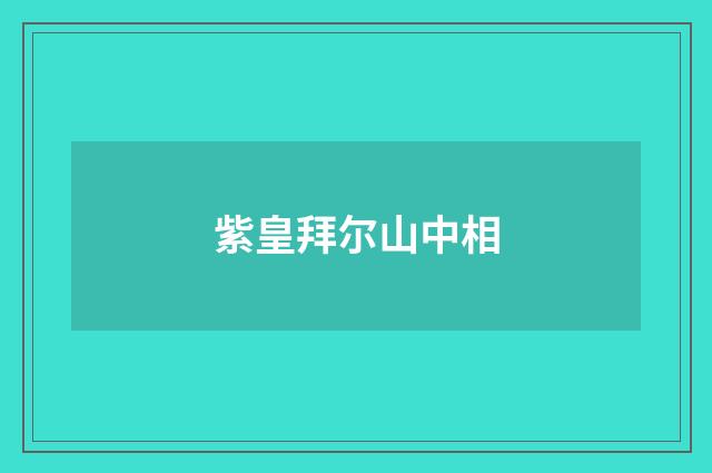 紫皇拜尔山中相