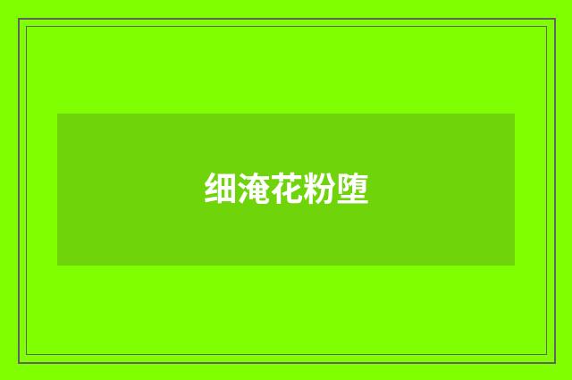 细淹花粉堕