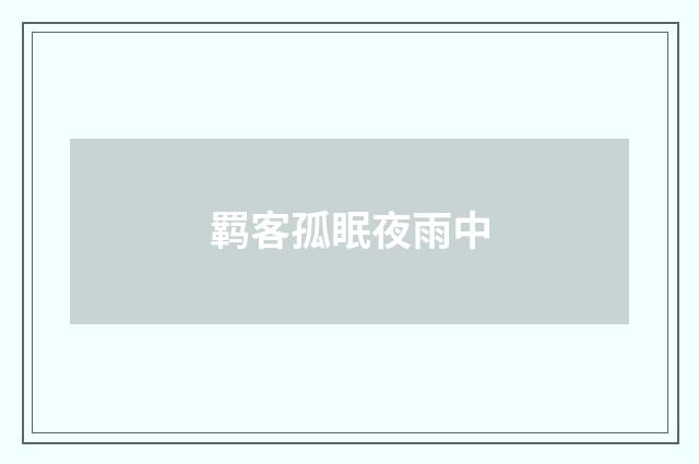 羁客孤眠夜雨中