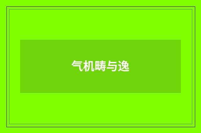 气机畴与逸