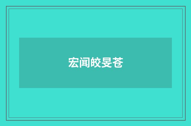 宏闻皎旻苍
