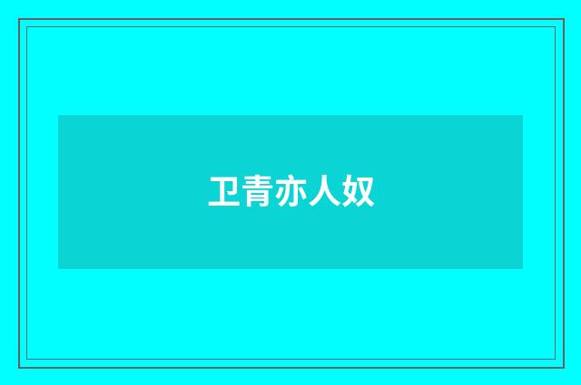 卫青亦人奴