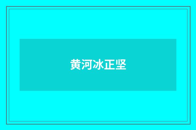 黄河冰正坚