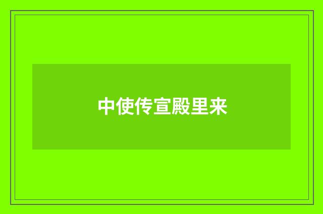 中使传宣殿里来