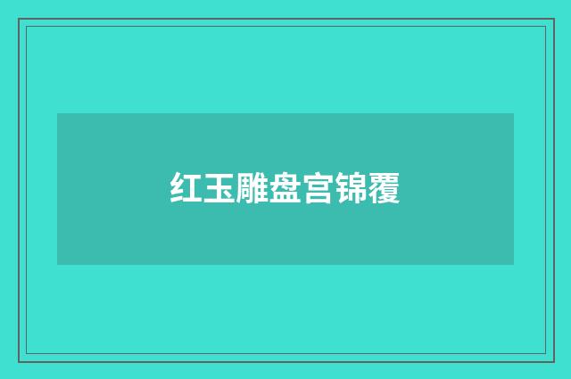 红玉雕盘宫锦覆