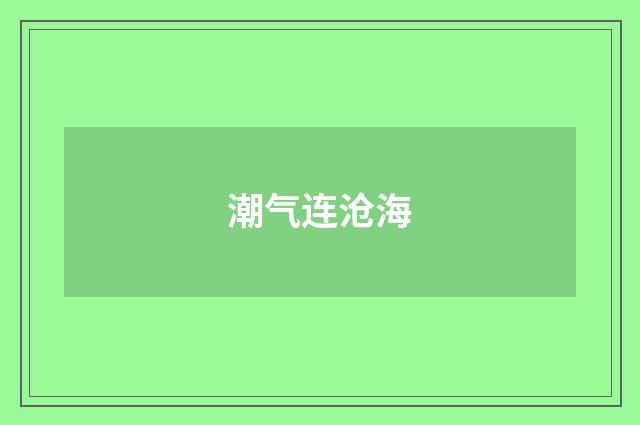 潮气连沧海