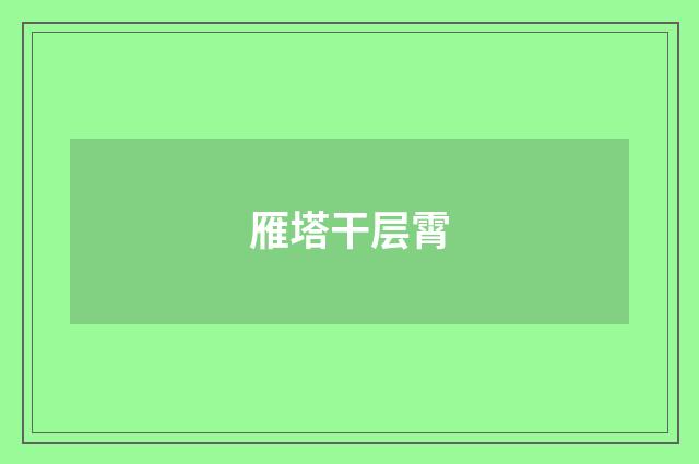 雁塔干层霄