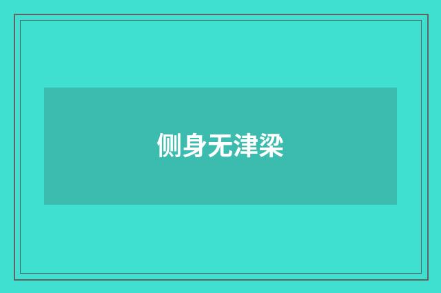 侧身无津梁