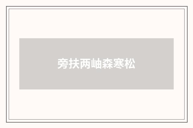 旁扶两岫森寒松