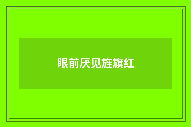 眼前厌见旌旗红