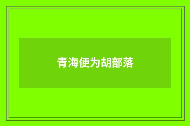 青海便为胡部落