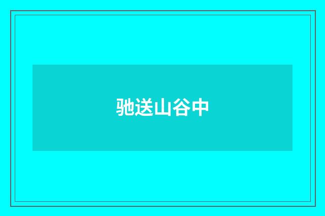 驰送山谷中