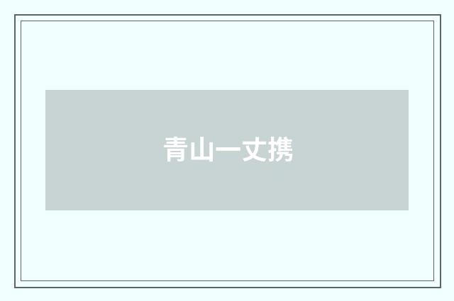 青山一丈携