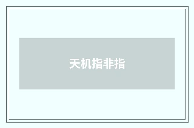 天机指非指